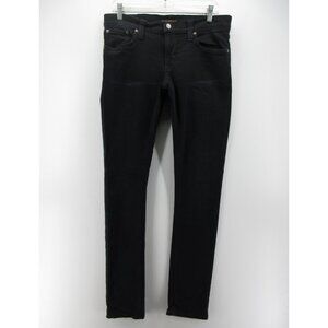 Nudie Jeans Co 33X34 Long John Black Heart Skinny Faded Denim Biker